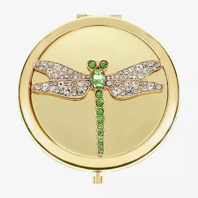 Monet Jewelry Dragonfly Gold Tone Compact Mirror