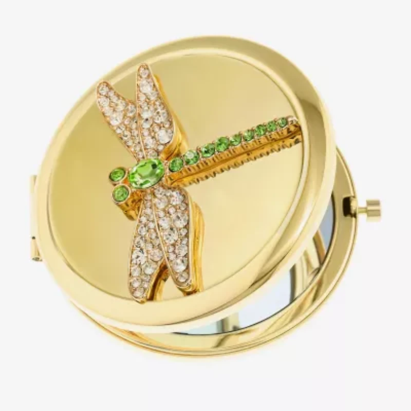 Monet Jewelry Dragonfly Gold Tone Compact Mirror