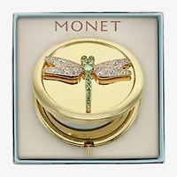 Monet Jewelry Dragonfly Gold Tone Compact Mirror