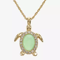 Monet Turtle Womens Green Glass 2-pc. Jewelry Set