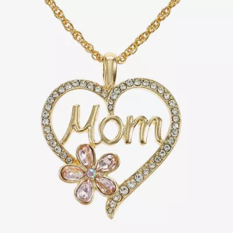 Monet Jewelry Mom Womens Pink Glass Heart 2-pc. Jewelry Set