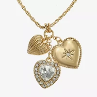 Monet Womens Glass Heart 2-pc. Jewelry Set