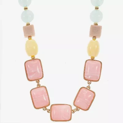 Liz Claiborne Womens Multi Color 17 Inch Collar Necklace