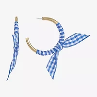 Liz Claiborne Womens 46mm Round Hypoallergenic Hoop Earrings