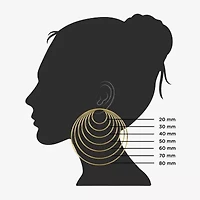 Liz Claiborne Womens 46mm Round Hypoallergenic Hoop Earrings