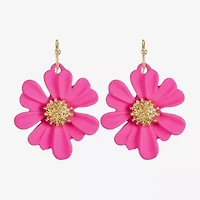 Liz Claiborne Womens Flower Drop Earrings