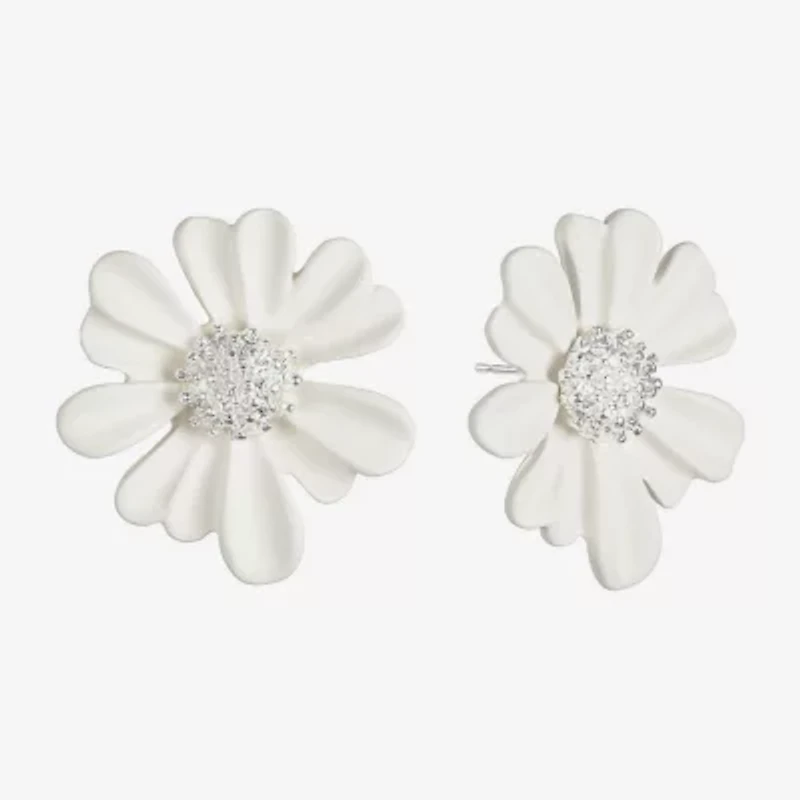 Liz Claiborne 28.1mm Flower Stud Earrings