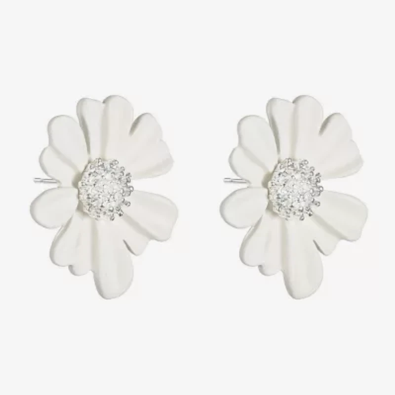 Liz Claiborne 28.1mm Flower Stud Earrings