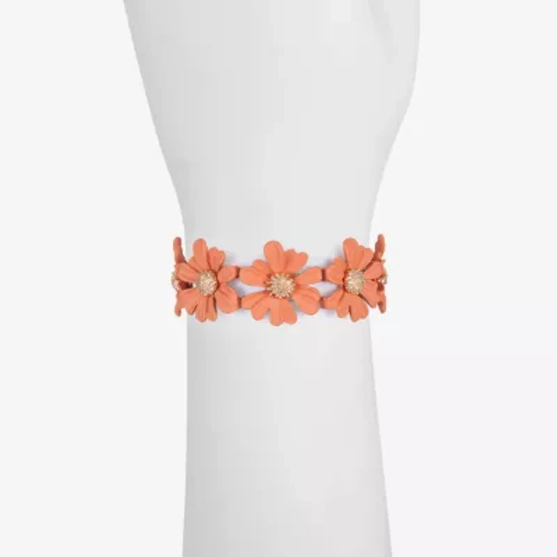 Liz Claiborne Womens Flower Stretch Bracelet