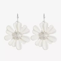 Liz Claiborne Womens Flower Drop Earrings