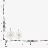 Liz Claiborne Womens Flower Drop Earrings