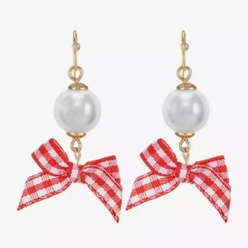 Liz Claiborne Womens Round Drop Earrings