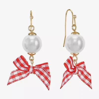 Liz Claiborne Womens Round Drop Earrings