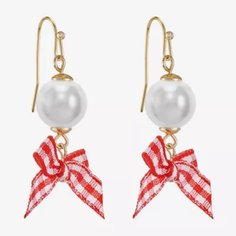 Liz Claiborne Womens Round Drop Earrings