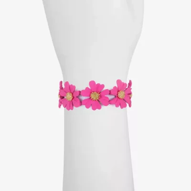 Liz Claiborne Womens Flower Stretch Bracelet