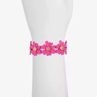 Liz Claiborne Womens Flower Stretch Bracelet