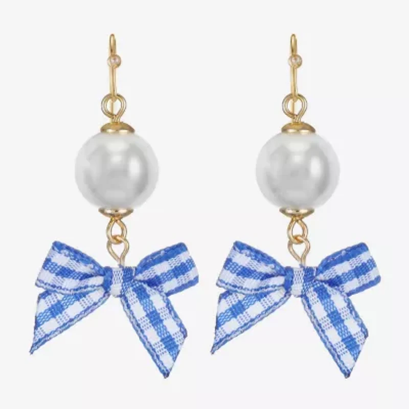 Liz Claiborne Womens Round Drop Earrings
