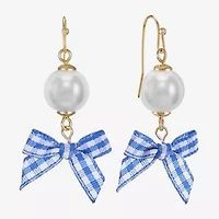 Liz Claiborne Womens Round Drop Earrings
