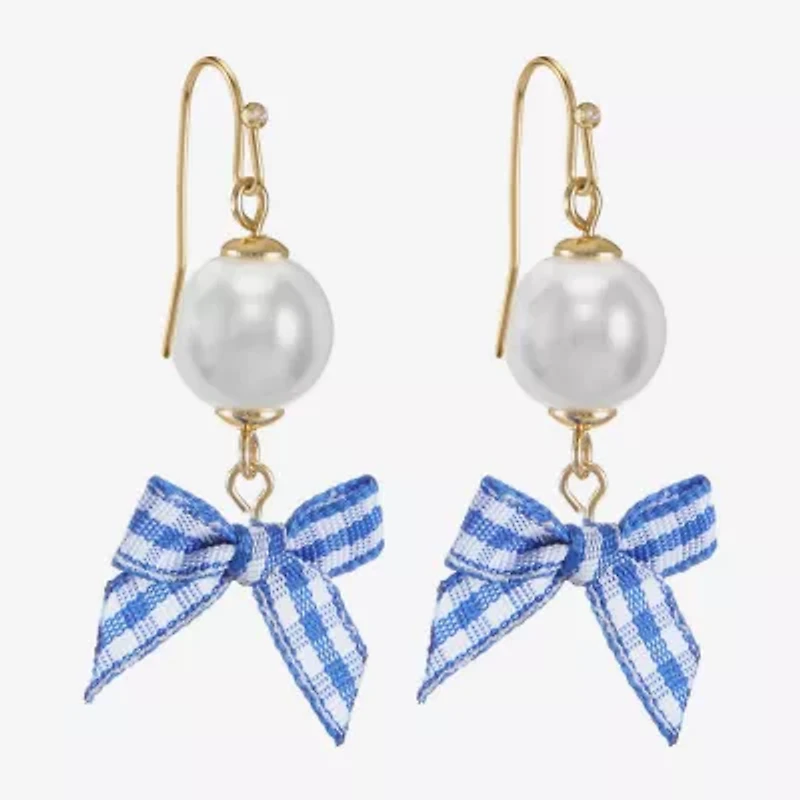 Liz Claiborne Womens Round Drop Earrings