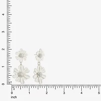 Liz Claiborne Womens Flower Hypoallergenic Drop Earrings