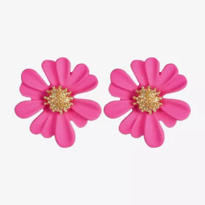 Liz Claiborne 28.1mm Flower Stud Earrings