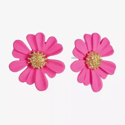 Liz Claiborne 28.1mm Flower Stud Earrings