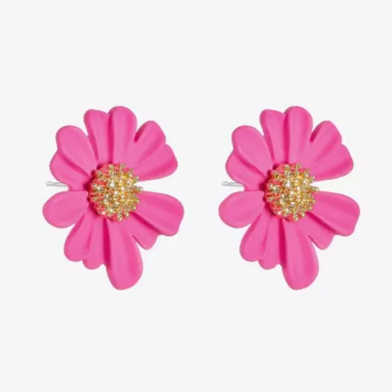 Liz Claiborne 28.1mm Flower Stud Earrings