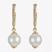 Liz Claiborne Womens Round Hypoallergenic Drop Earrings