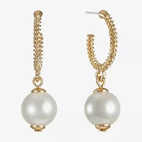 Liz Claiborne Womens Round Hypoallergenic Drop Earrings