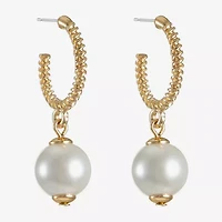 Liz Claiborne Womens Round Hypoallergenic Drop Earrings