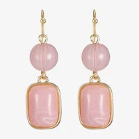 Liz Claiborne Womens Pink Drop Earrings