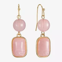 Liz Claiborne Womens Pink Drop Earrings