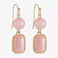 Liz Claiborne Womens Pink Drop Earrings
