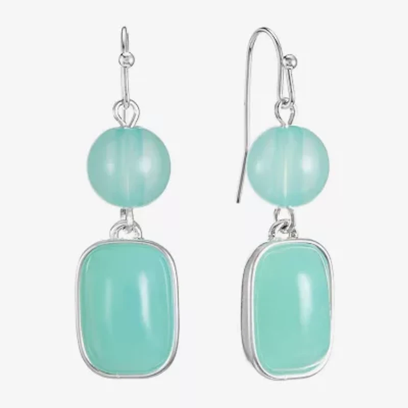 Liz Claiborne Womens Blue Drop Earrings