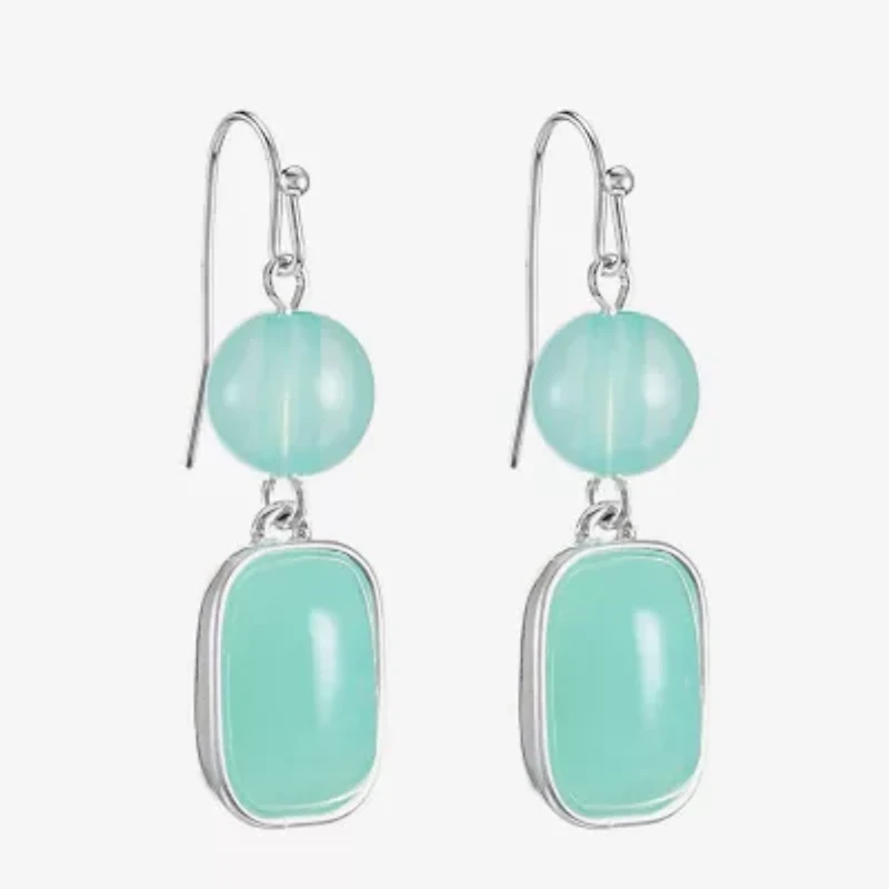 Liz Claiborne Womens Blue Drop Earrings