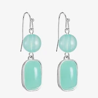 Liz Claiborne Womens Blue Drop Earrings