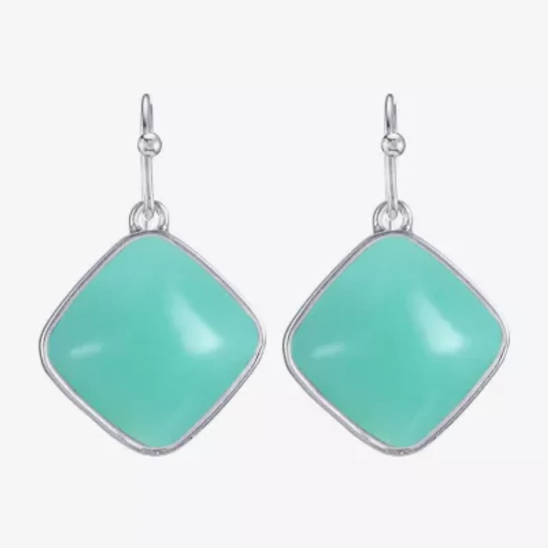 Liz Claiborne Womens Blue Drop Earrings