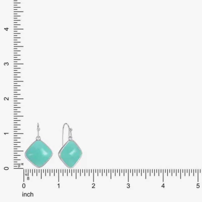 Liz Claiborne Womens Blue Drop Earrings
