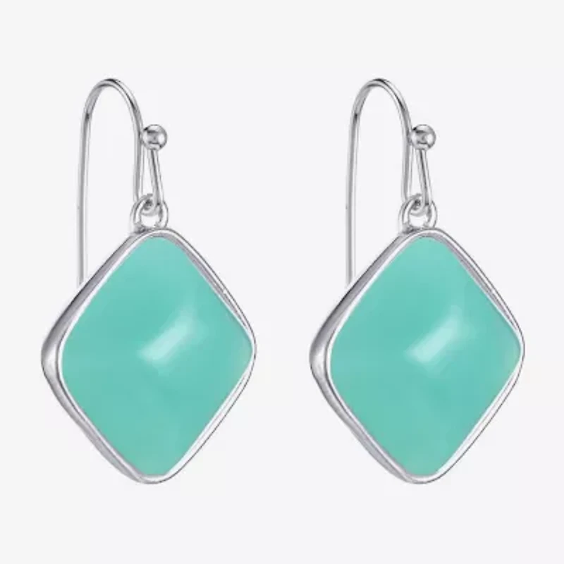 Liz Claiborne Womens Blue Drop Earrings