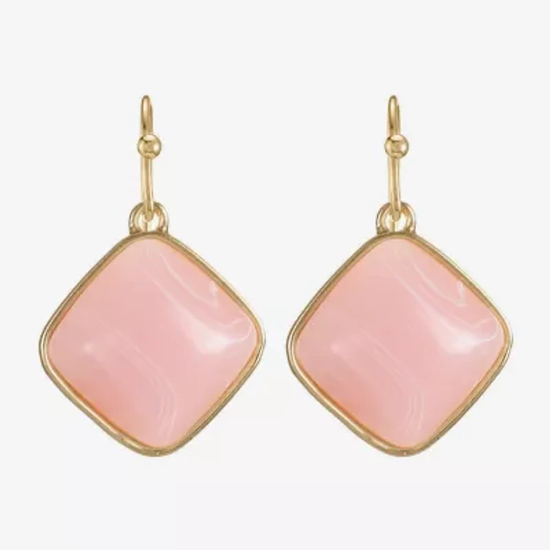 Liz Claiborne Womens Pink Drop Earrings