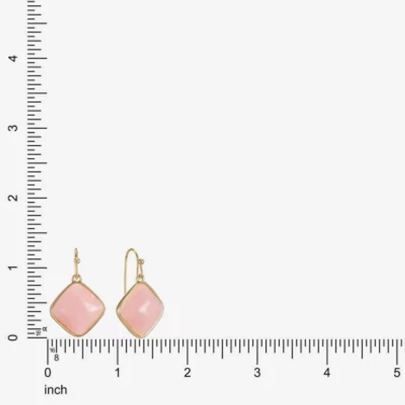 Liz Claiborne Womens Pink Drop Earrings