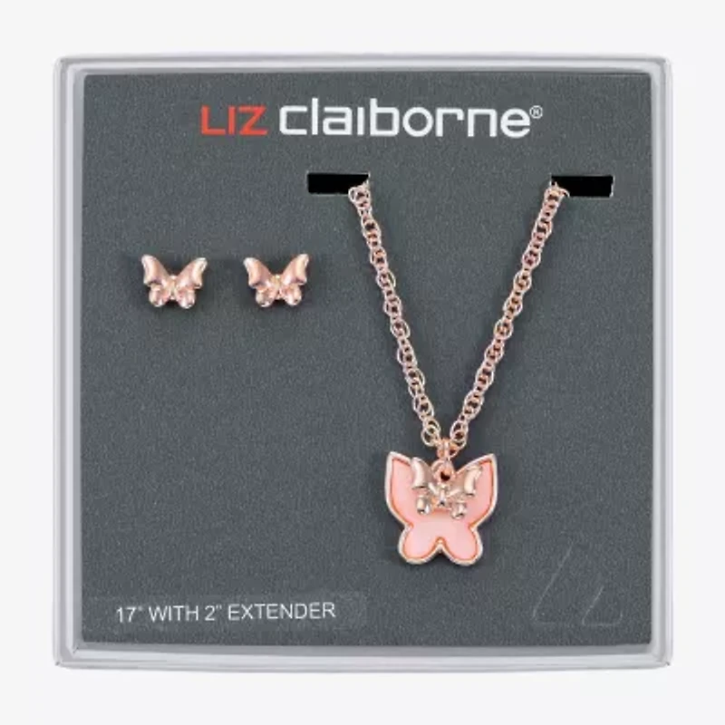 Liz Claiborne Womens Shell Butterfly 2-pc. Jewelry Set