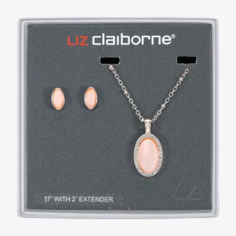 Liz Claiborne Womens Shell Oval 2-pc. Jewelry Set