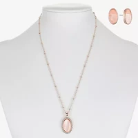 Liz Claiborne Womens Shell Oval 2-pc. Jewelry Set