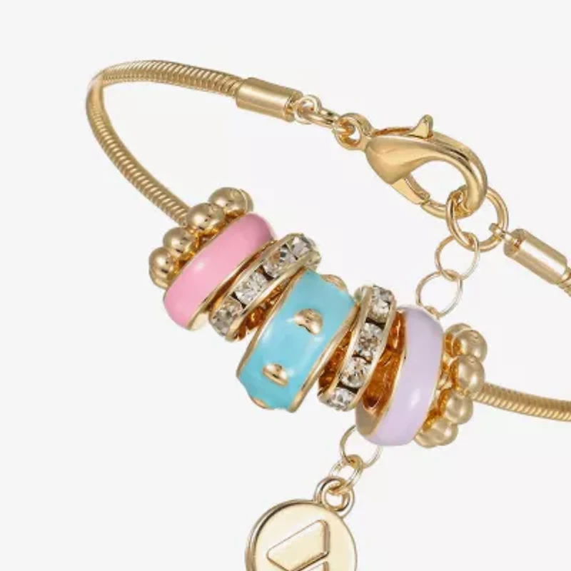Liz Claiborne Womens Glass Charm Bracelet
