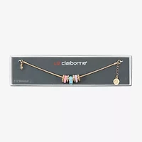 Liz Claiborne Womens Glass Charm Bracelet