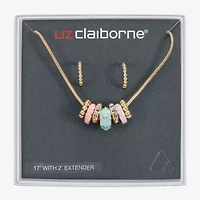 Liz Claiborne Womens Glass 2-pc. Jewelry Set