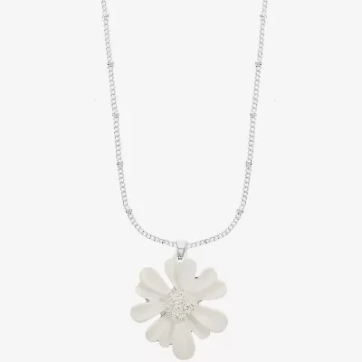 Liz Claiborne Womens Flower 17 Inch Pendant Necklace