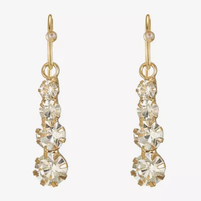 Monet Jewelry Womens Glass Round Drop Earrings