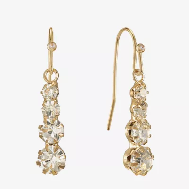 Monet Jewelry Womens Glass Round Drop Earrings